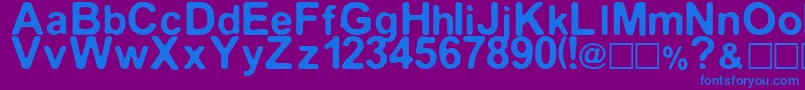 Median30 Font – Blue Fonts on Purple Background