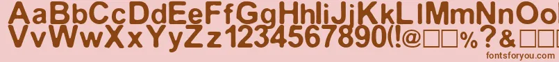 Median30 Font – Brown Fonts on Pink Background