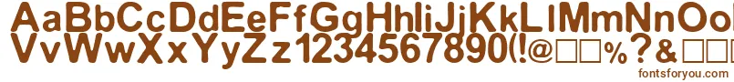 Median30 Font – Brown Fonts on White Background