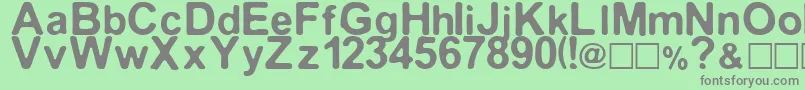 Median30 Font – Gray Fonts on Green Background