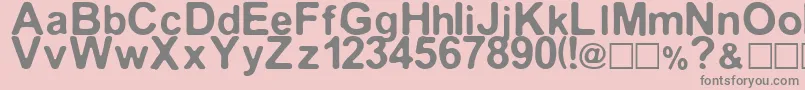 Median30 Font – Gray Fonts on Pink Background