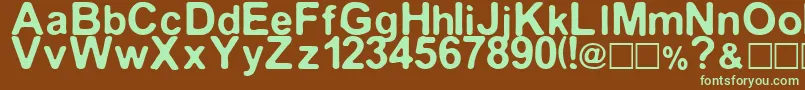 Median30 Font – Green Fonts on Brown Background