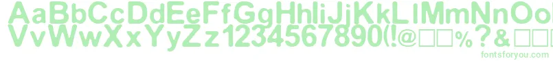 Median30 Font – Green Fonts on White Background