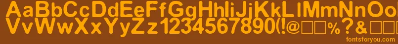 Median30 Font – Orange Fonts on Brown Background