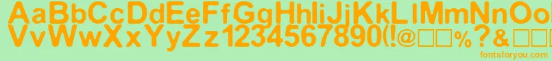Шрифт Median30 – оранжевые шрифты на зелёном фоне