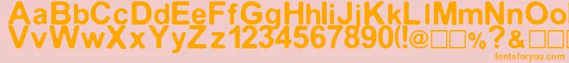 Median30 Font – Orange Fonts on Pink Background