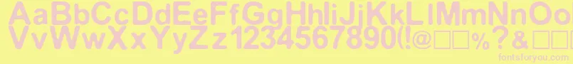 Median30 Font – Pink Fonts on Yellow Background