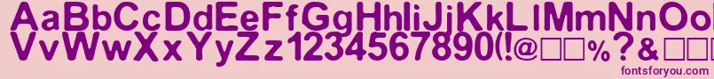 Median30 Font – Purple Fonts on Pink Background