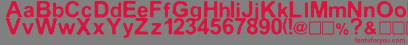 Median30-Schriftart – Rote Schriften auf grauem Hintergrund