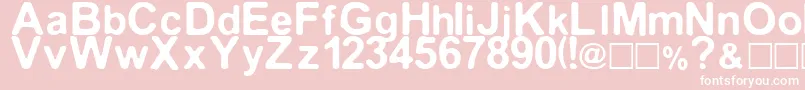 Median30 Font – White Fonts on Pink Background