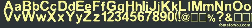 Median30 Font – Yellow Fonts on Black Background