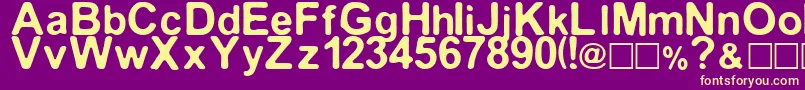 Median30 Font – Yellow Fonts on Purple Background