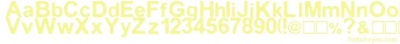 Median30 Font – Yellow Fonts on White Background