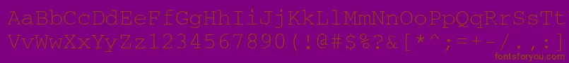 Crr35Gm Font – Brown Fonts on Purple Background