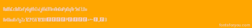 Подробнее о шрифте BravadoBlock Шрифт BravadoBlock – розовые шрифты на оранжевом фоне