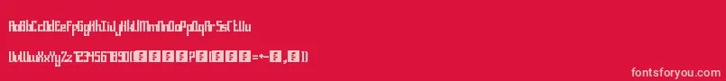 Fonte BravadoBlock – fontes rosa em um fundo vermelho