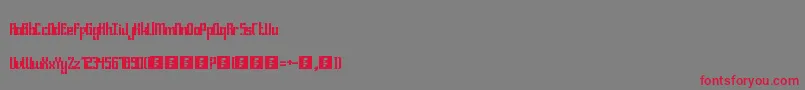 BravadoBlock Font – Red Fonts on Gray Background