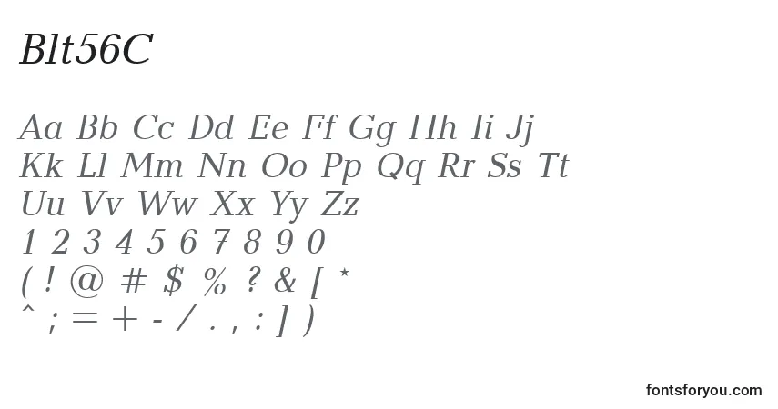 Blt56Cフォント–アルファベット、数字、特殊文字