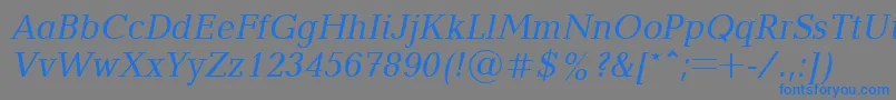 Blt56C Font – Blue Fonts on Gray Background