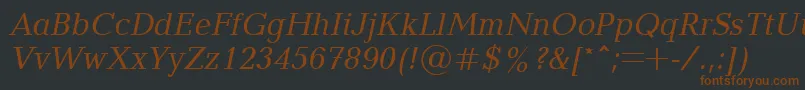 Blt56C-fontti – ruskeat fontit mustalla taustalla