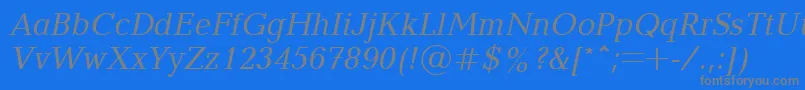 Blt56C Font – Gray Fonts on Blue Background