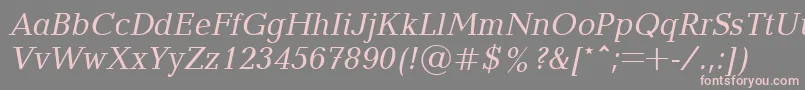 Blt56C Font – Pink Fonts on Gray Background