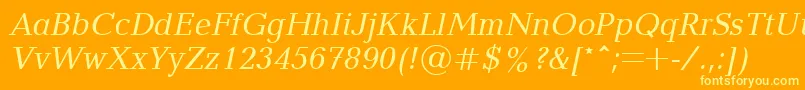 Blt56C Font – Yellow Fonts on Orange Background