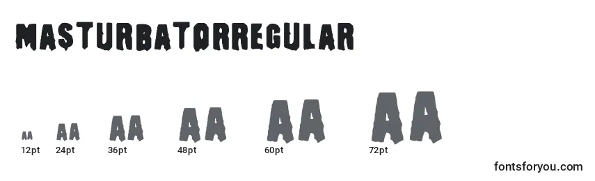 Размеры шрифта MasturbatorRegular