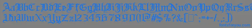 Bloodandblade Font – Blue Fonts on Gray Background