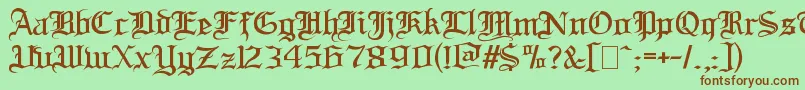 Bloodandblade Font – Brown Fonts on Green Background