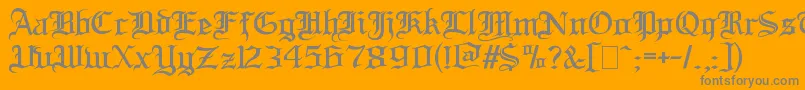 Bloodandblade Font – Gray Fonts on Orange Background