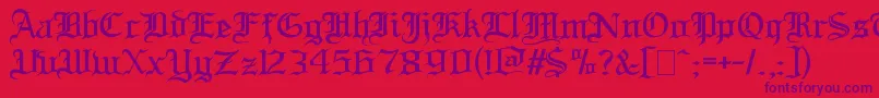 Bloodandblade Font – Purple Fonts on Red Background