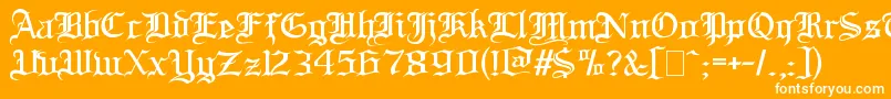 Bloodandblade Font – White Fonts on Orange Background