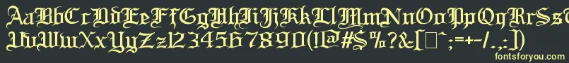 Bloodandblade Font – Yellow Fonts on Black Background