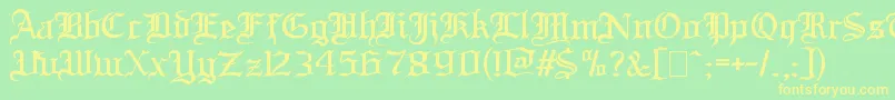 Bloodandblade Font – Yellow Fonts on Green Background