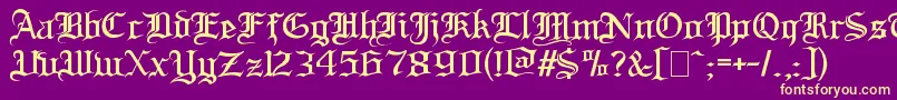 Bloodandblade Font – Yellow Fonts on Purple Background