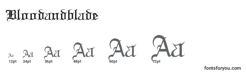 Bloodandblade Font Sizes