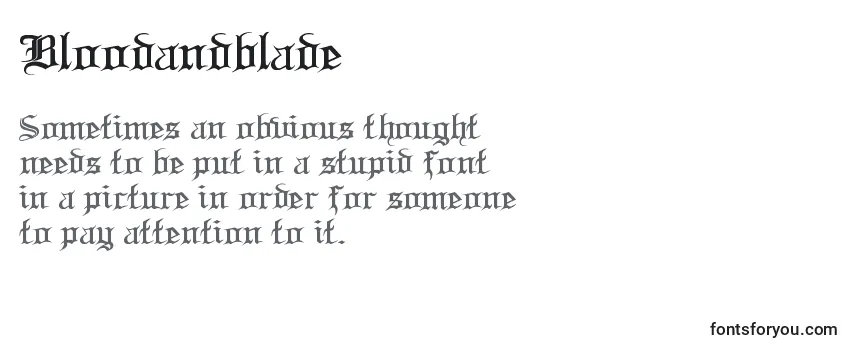 Review of the Bloodandblade Font