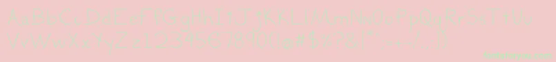 Theblurryeffect-Schriftart – Grüne Schriften auf rosa Hintergrund