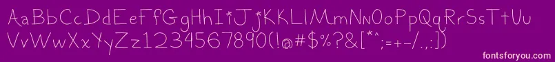 Theblurryeffect Font – Pink Fonts on Purple Background