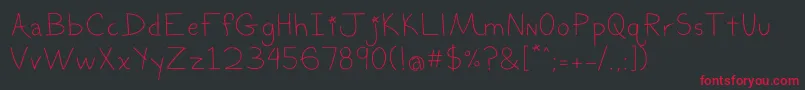 Theblurryeffect Font – Red Fonts on Black Background