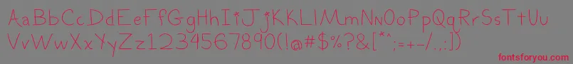 Theblurryeffect Font – Red Fonts on Gray Background