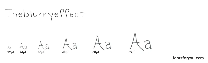 Theblurryeffect Font Sizes