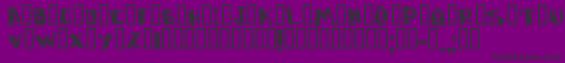 Defaced Font – Black Fonts on Purple Background