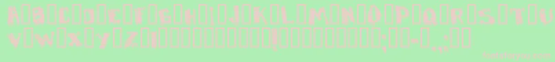 Defaced Font – Pink Fonts on Green Background