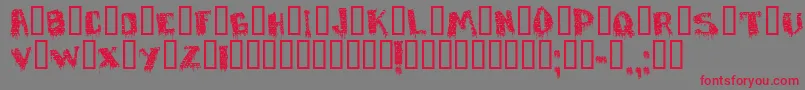 Defaced Font – Red Fonts on Gray Background