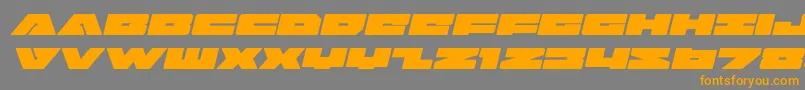 Czcionka Badaxeexpandital – pomarańczowe czcionki na szarym tle