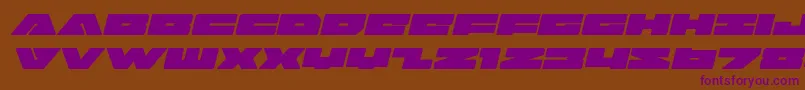 Badaxeexpandital Font – Purple Fonts on Brown Background
