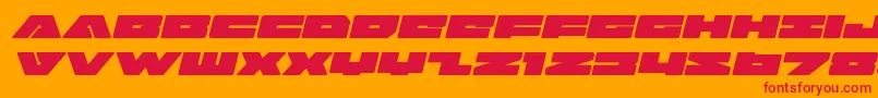 Badaxeexpandital Font – Red Fonts on Orange Background