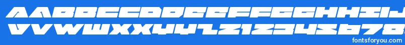 Badaxeexpandital Font – White Fonts on Blue Background